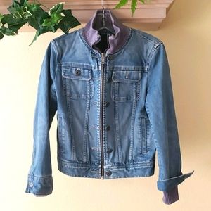 marc jacobs • ribbed zip jean jacket